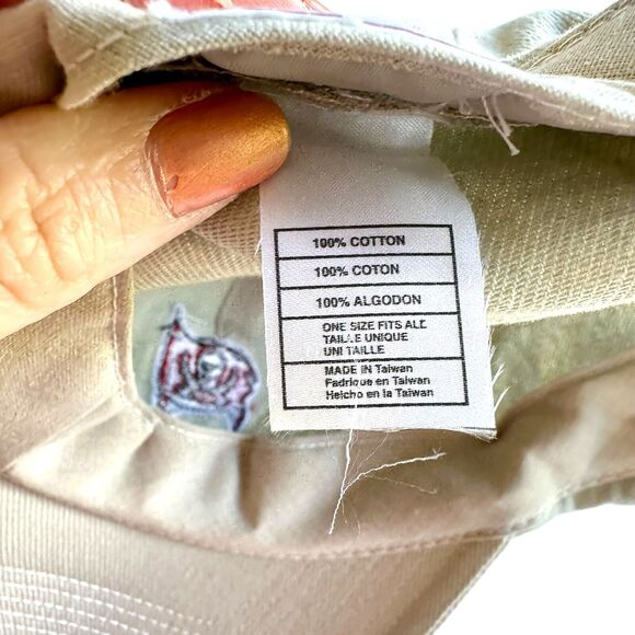 Tampa Bay Buccaneers Hat Adult NFL Tan Adjustable Cap Hat Strap Back Hat Tan - Picture 8 of 8